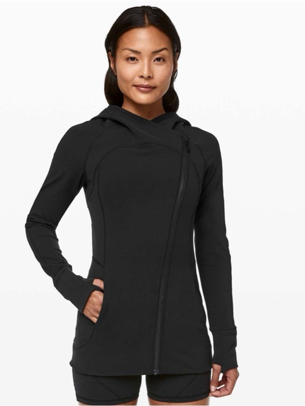 lululemon athletica Every Journey Hoodie | Black Asymmetrical Zip Utility Jacket - Picture 4 of 4